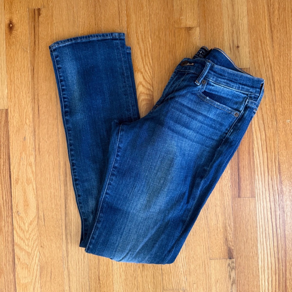 Lucky Brand Sweet Straight Jeans 28 Mid Rise Distressed Medium Wash 7W12559